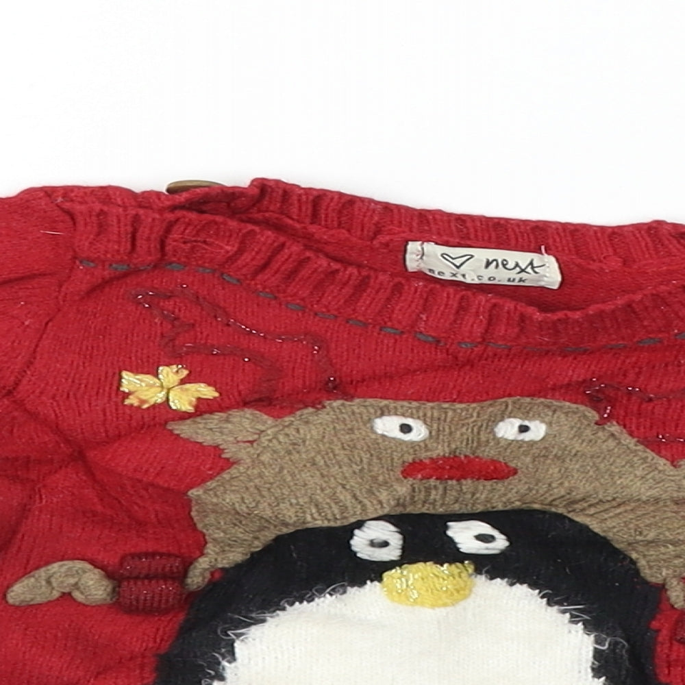 NEXT  Boys Red   Pullover Jumper Size 9-12 Months