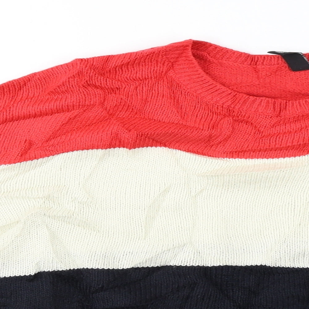 H&M  Womens Beige Striped  Pullover Jumper Size M