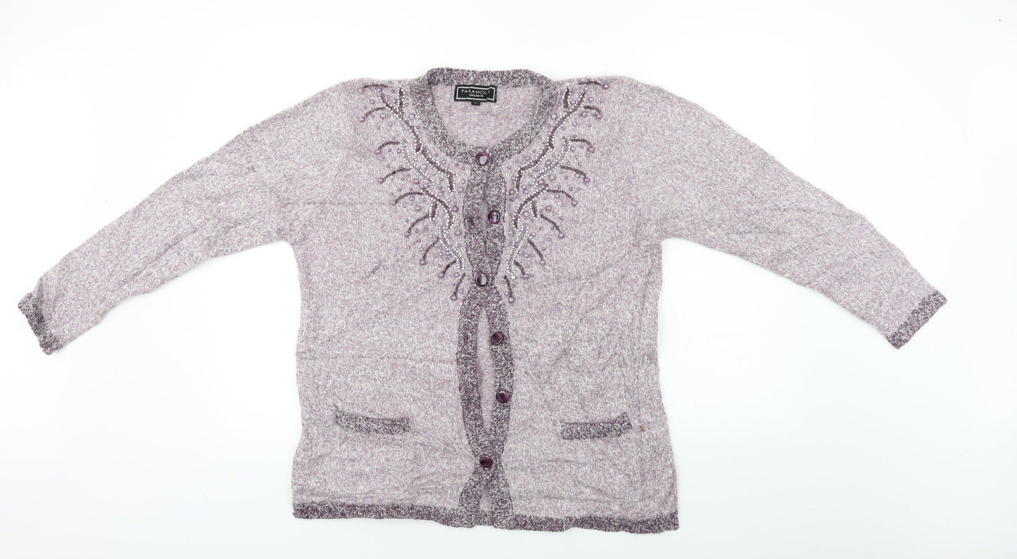 paramour Womens Purple   Cardigan Jumper Size L