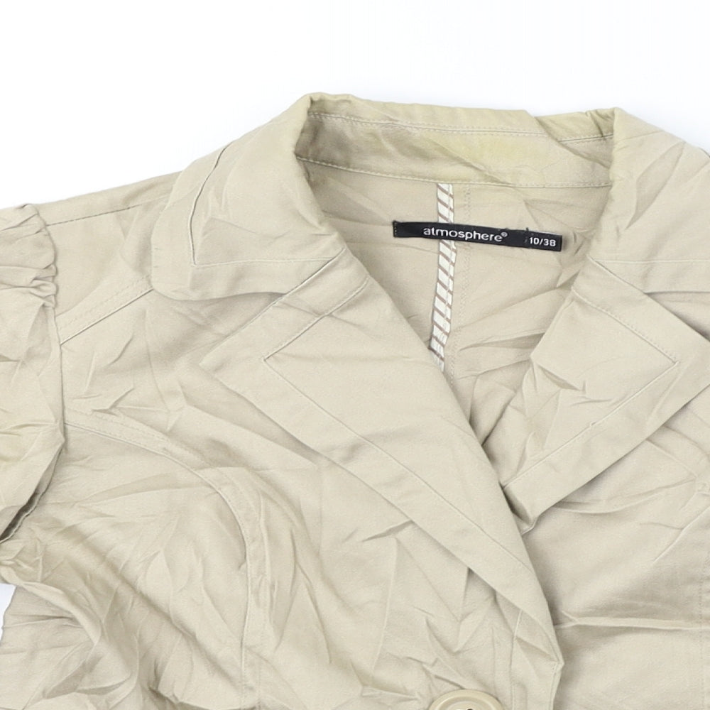 Atmosphere Womens Beige   Jacket Coat Size 10