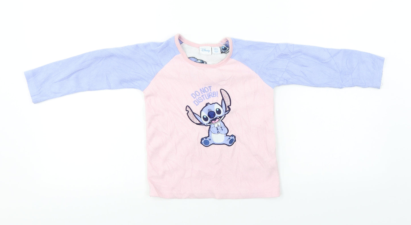 Primark  Girls Blue   Basic T-Shirt Size 3-4 Years  - DISNEY
