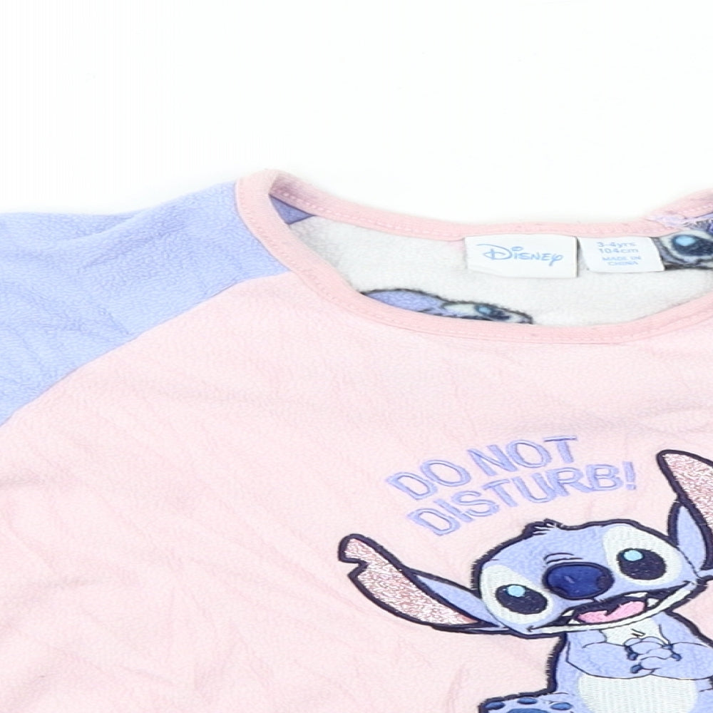 Primark  Girls Blue   Basic T-Shirt Size 3-4 Years  - DISNEY