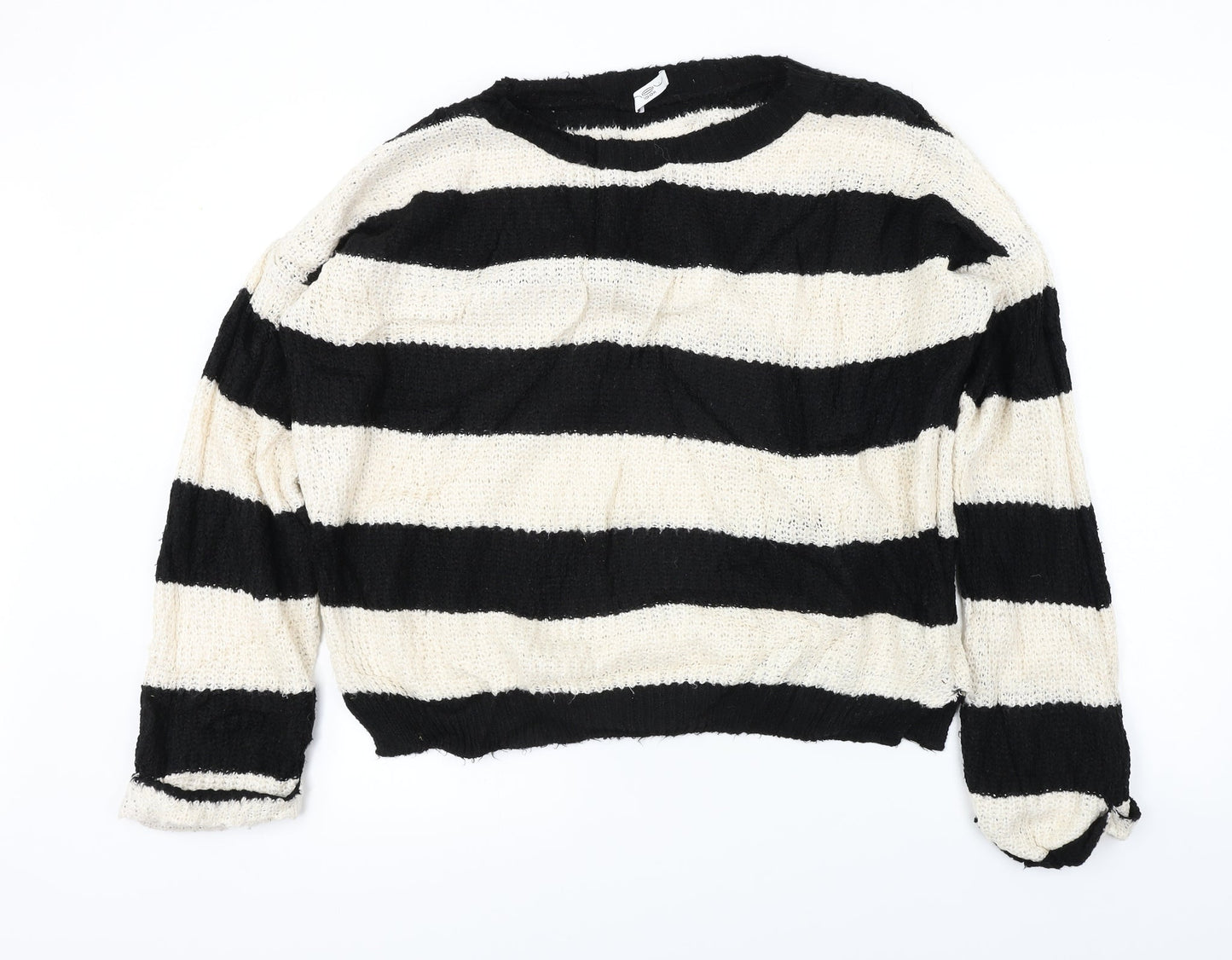 New Look  Womens Beige Striped  Pullover Jumper Size 12
