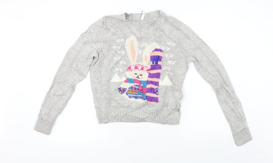 By Henry Holland  Girls Grey   Pullover Jumper Size 10 Years