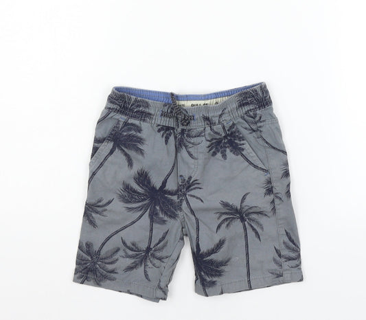 deniem co Girls Grey Geometric  Cargo Shorts Size 3-4 Years