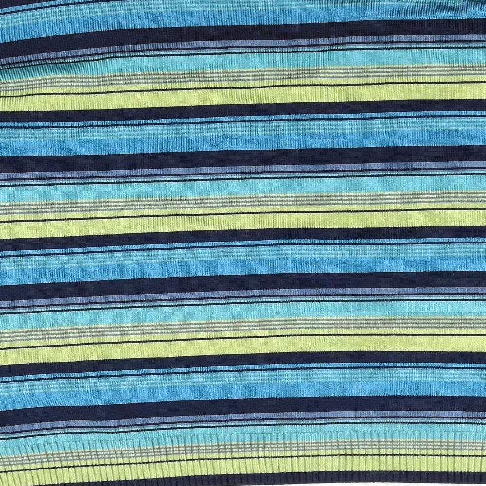 PLANET Womens Blue Striped  Pullover Jumper Size M