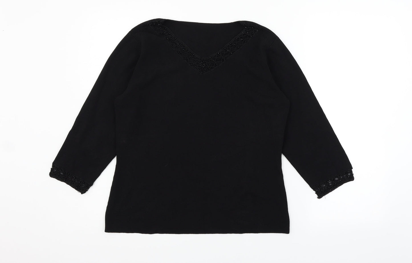 Preworn Womens Black   Pullover Jumper Size 18