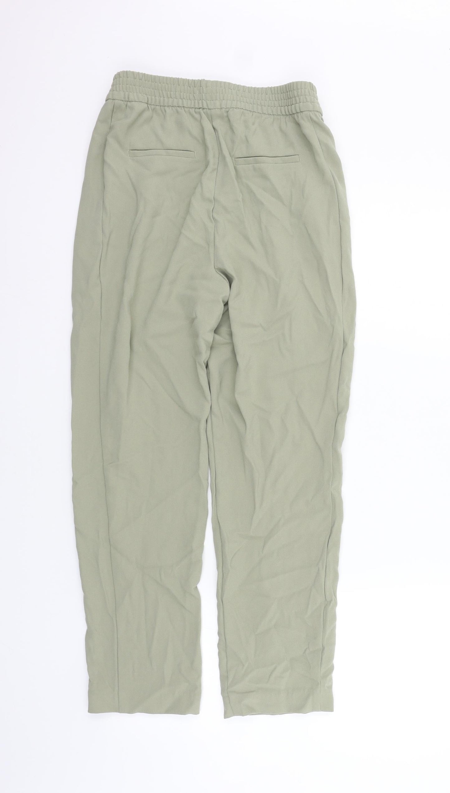 Marks and Spencer Womens Green   Trousers  Size 8 L25 in - Elastic Waist Band