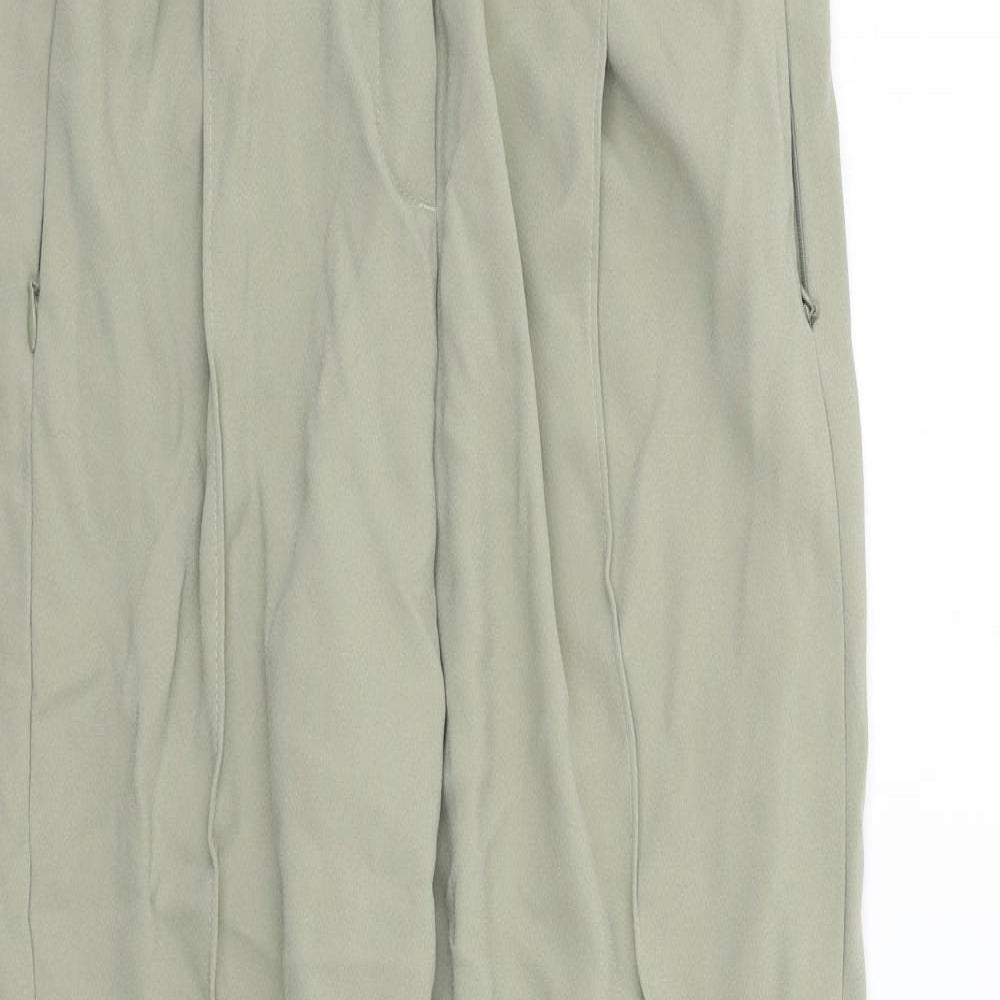 Marks and Spencer Womens Green   Trousers  Size 8 L25 in - Elastic Waist Band