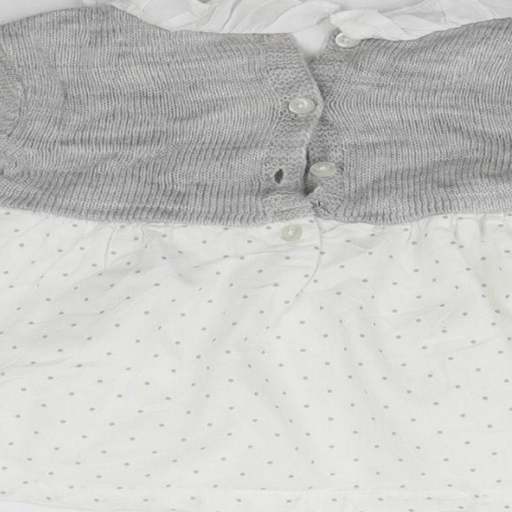 Matalan Girls Grey   Pullover Jumper Size 3-6 Months