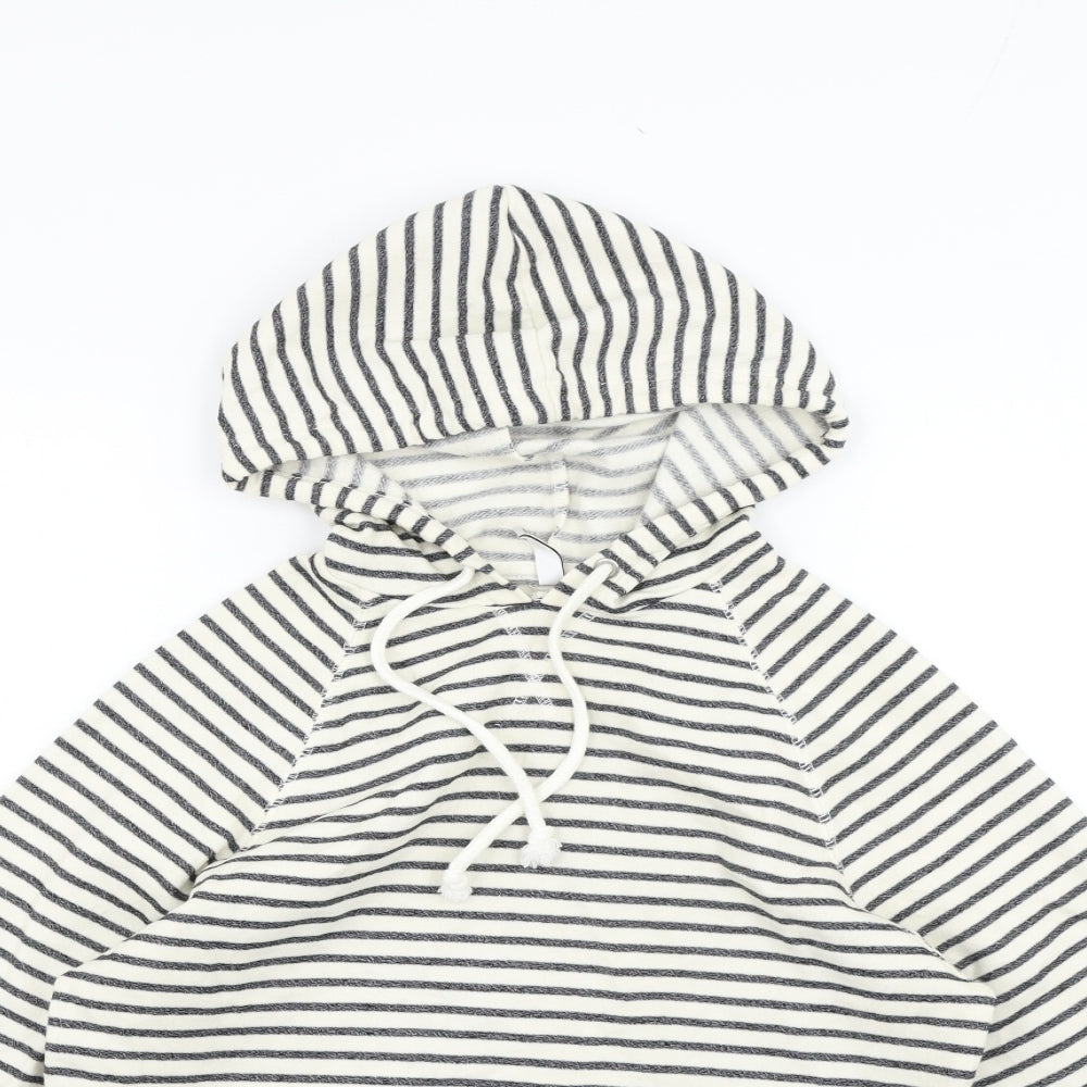 Divided by H&M Womens White Striped  Pullover Jumper Size S