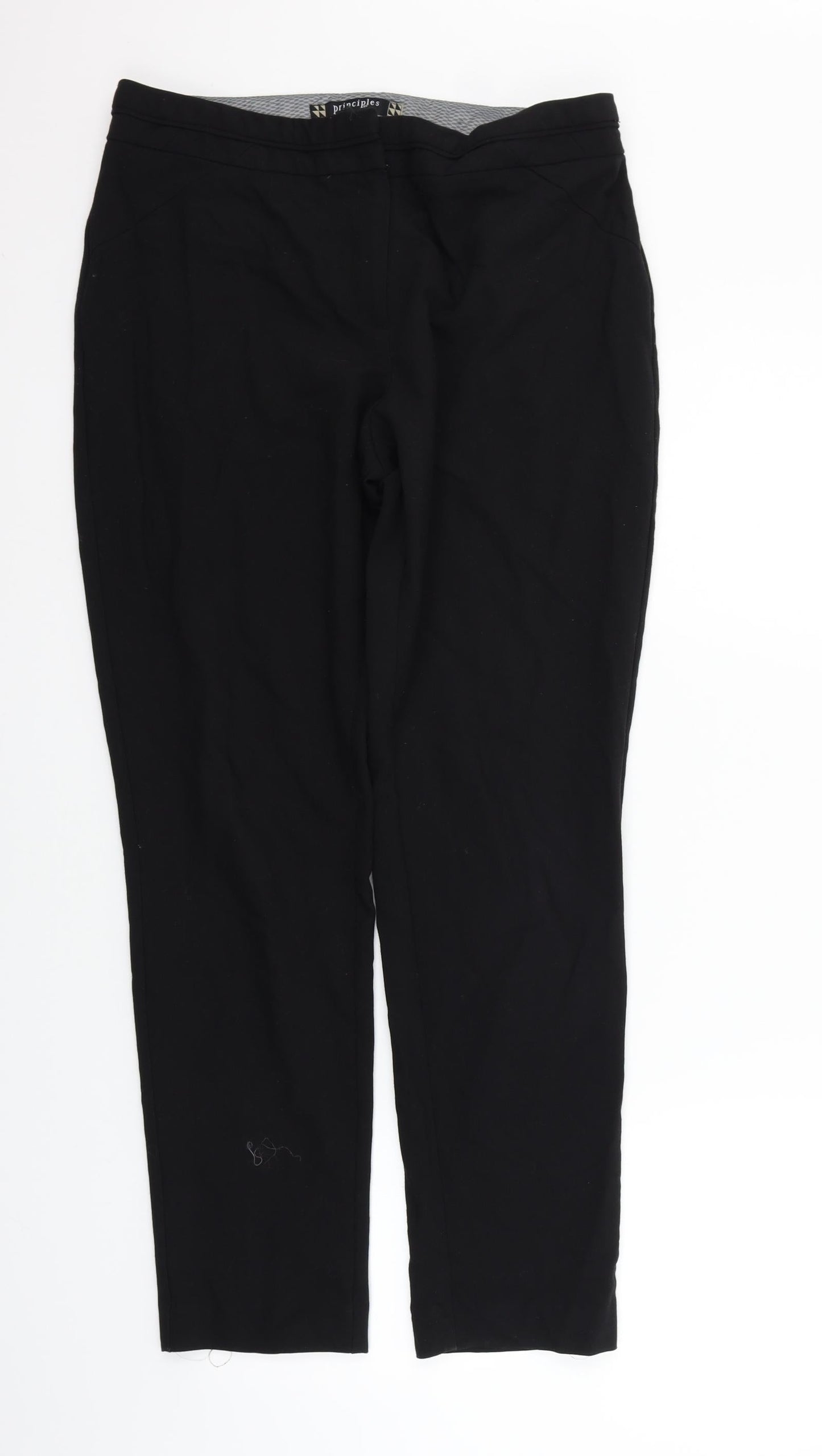 Principles Womens Black Houndstooth  Sweatpants Trousers Size 12 L28 in