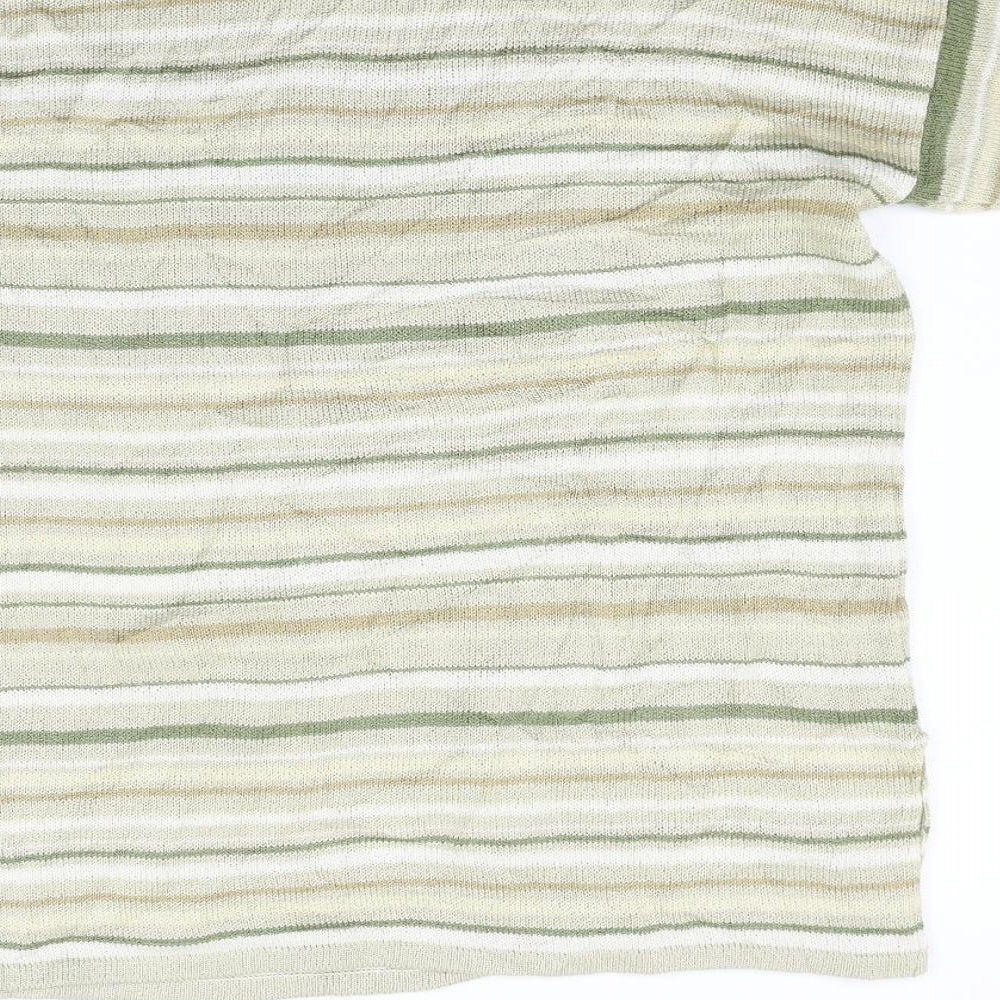 BHS Womens Yellow Striped  Pullover Jumper Size 14