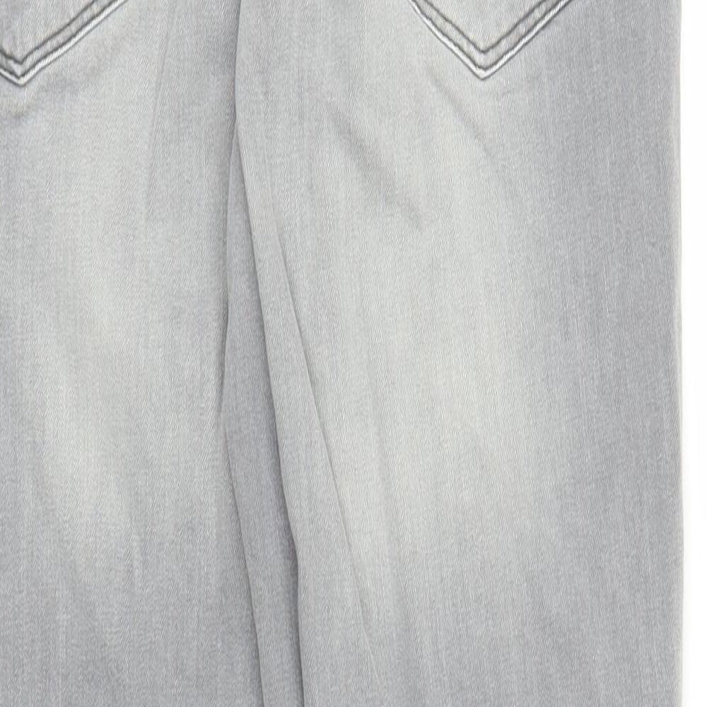 Preworn Mens Grey  Denim Straight Jeans Size 26 in L25 in