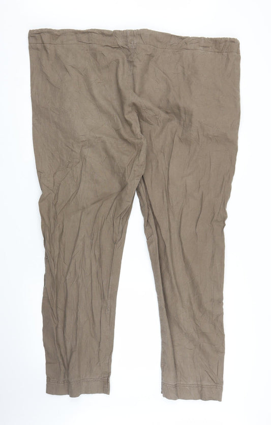 Preworn Womens Brown   Capri Trousers Size 46 in L28 in
