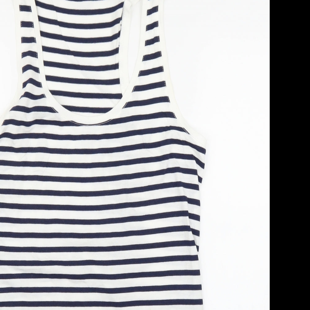 Debenhams Womens Blue Striped  Tunic Tank Size 14