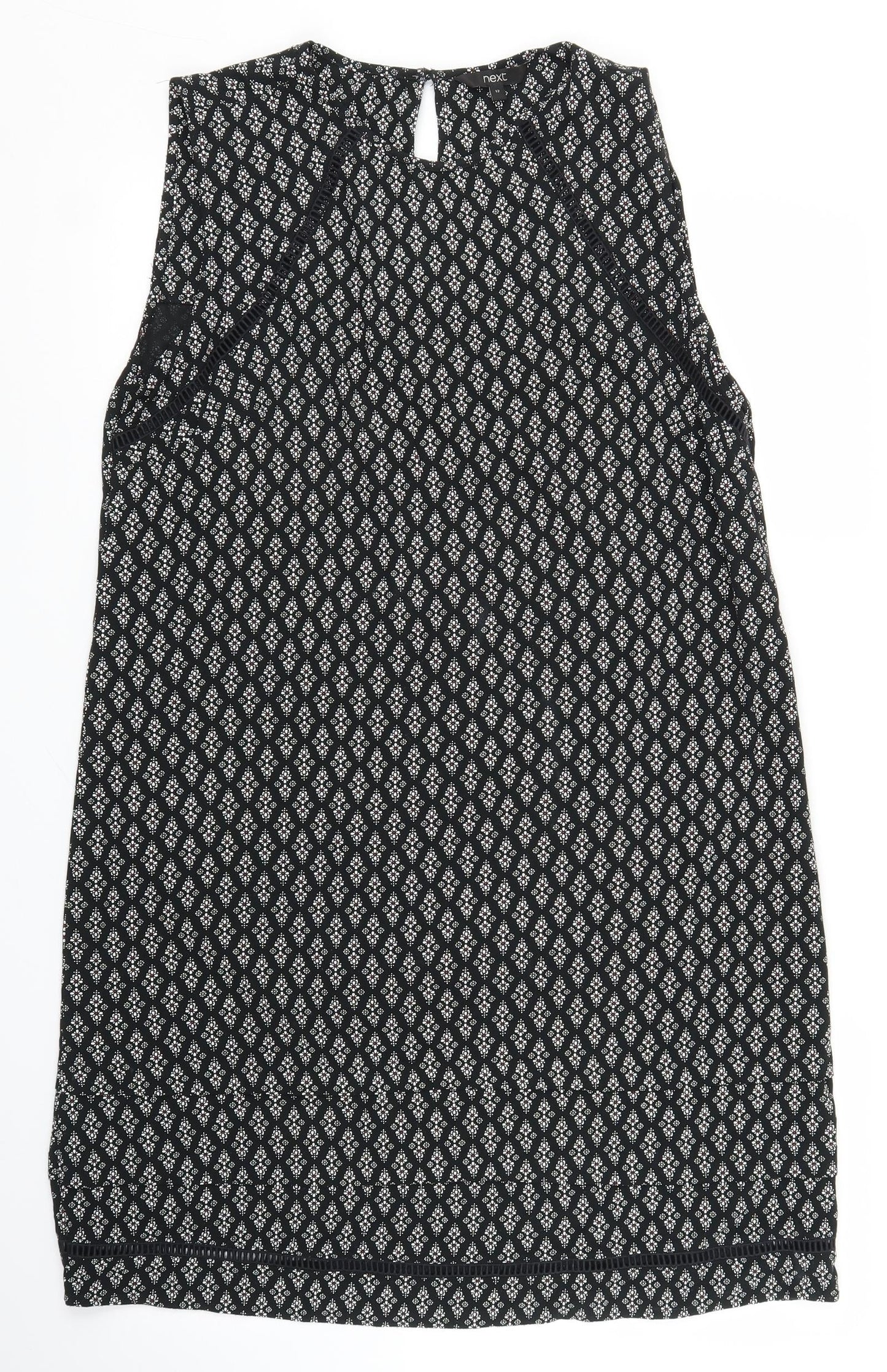 NEXT Womens Black Argyle/Diamond  Shift  Size 12