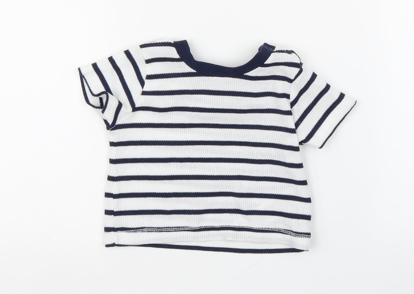 Primark Baby Blue Striped  Basic T-Shirt Size 3-6 Months