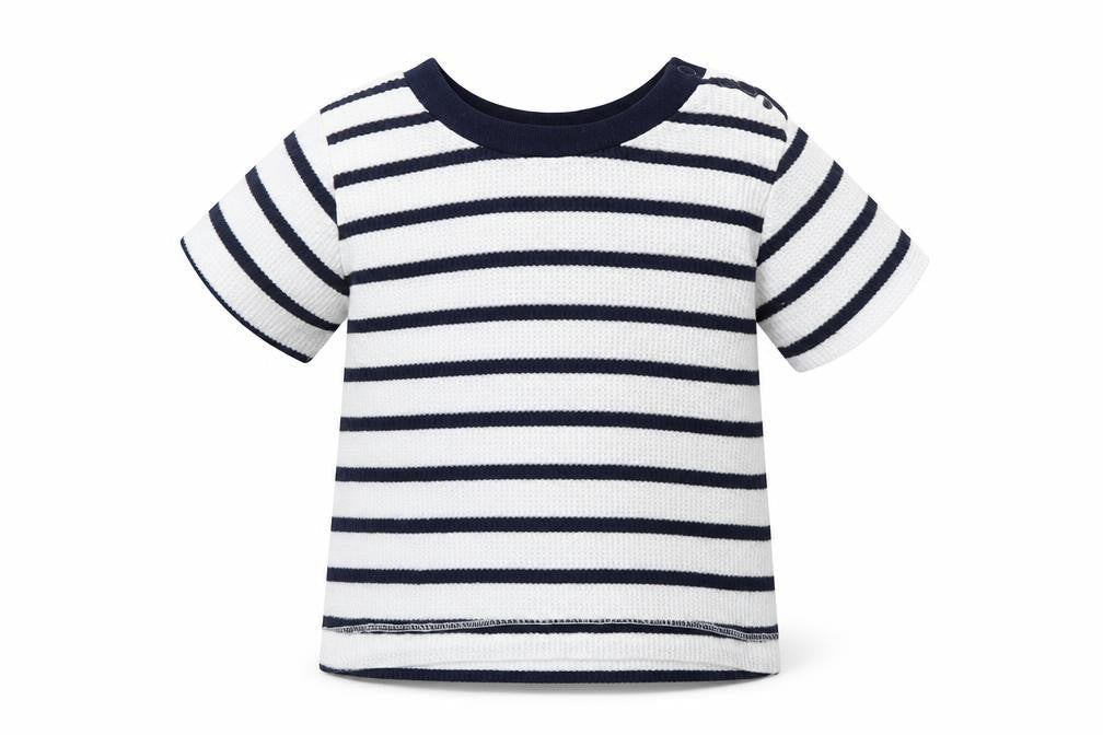 Primark Baby Blue Striped  Basic T-Shirt Size 3-6 Months