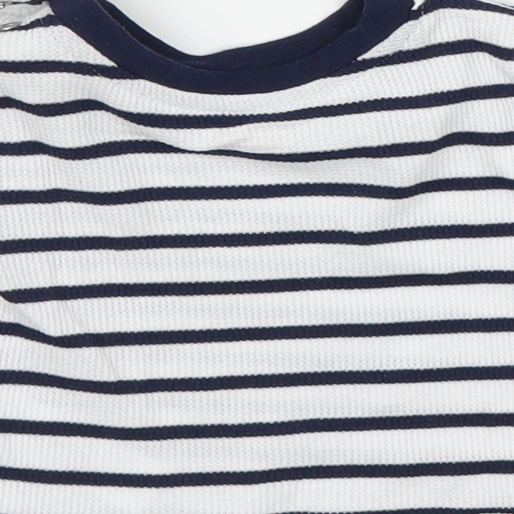 Primark Baby Blue Striped  Basic T-Shirt Size 3-6 Months