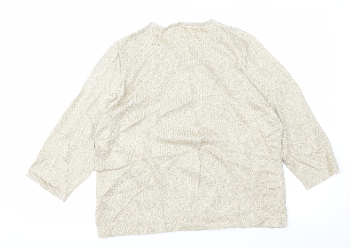 Preworn Womens Gold   Pullover Jumper Size 16