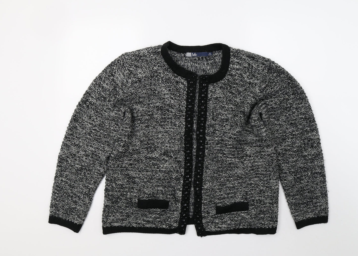 Isle Womens Grey  Knit Cardigan Jumper Size M