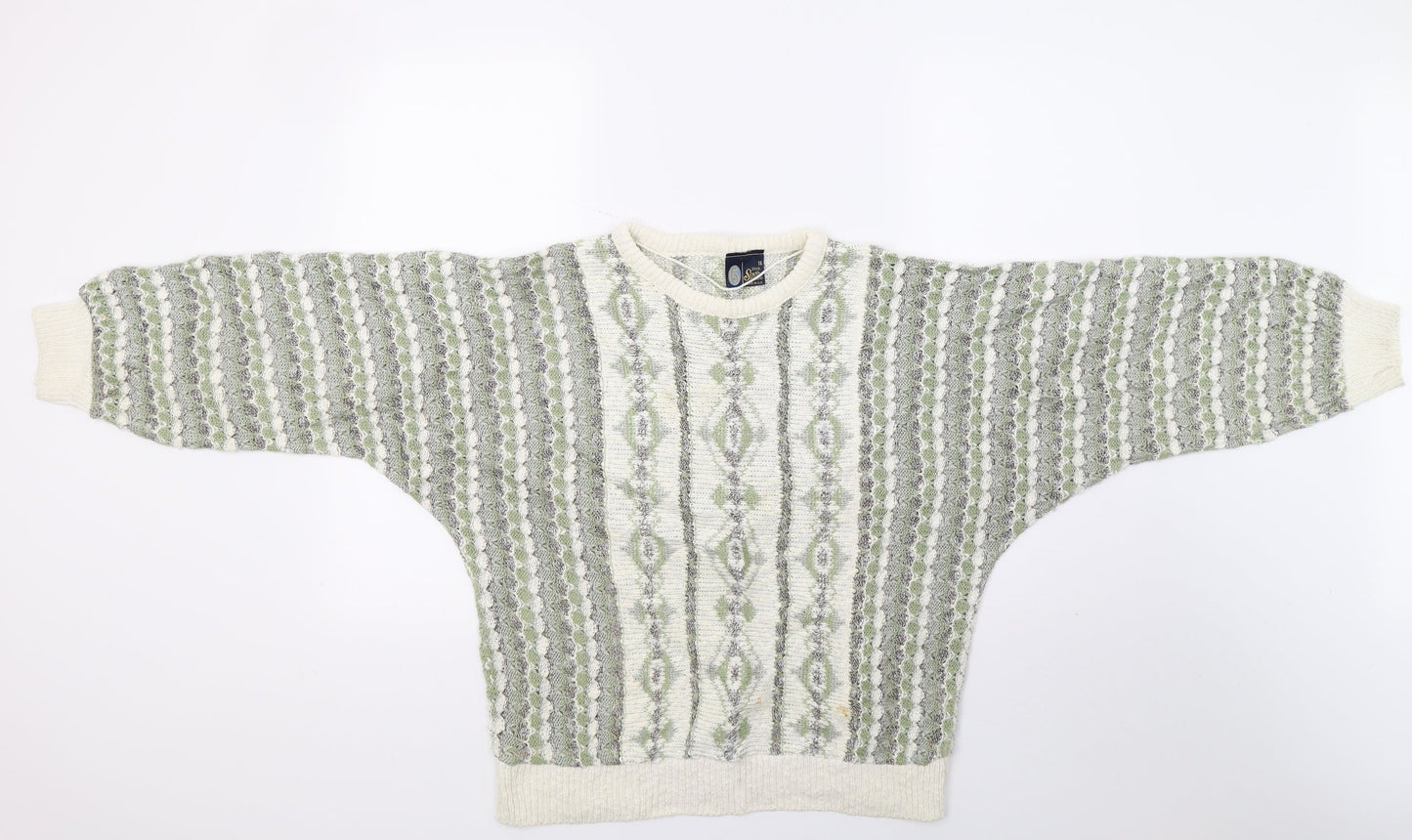 Sixth sench Womens White  Knit Pullover Jumper Size 16