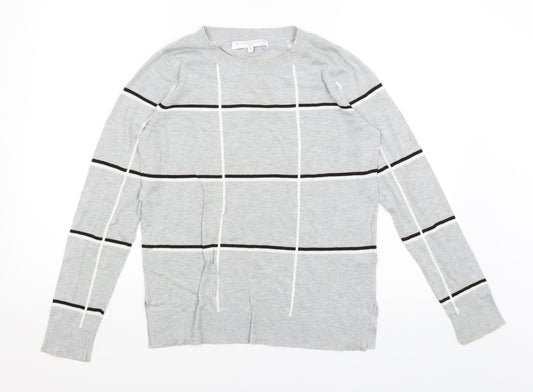 NEXT Womens Grey Check  Pullover Jumper Size 10