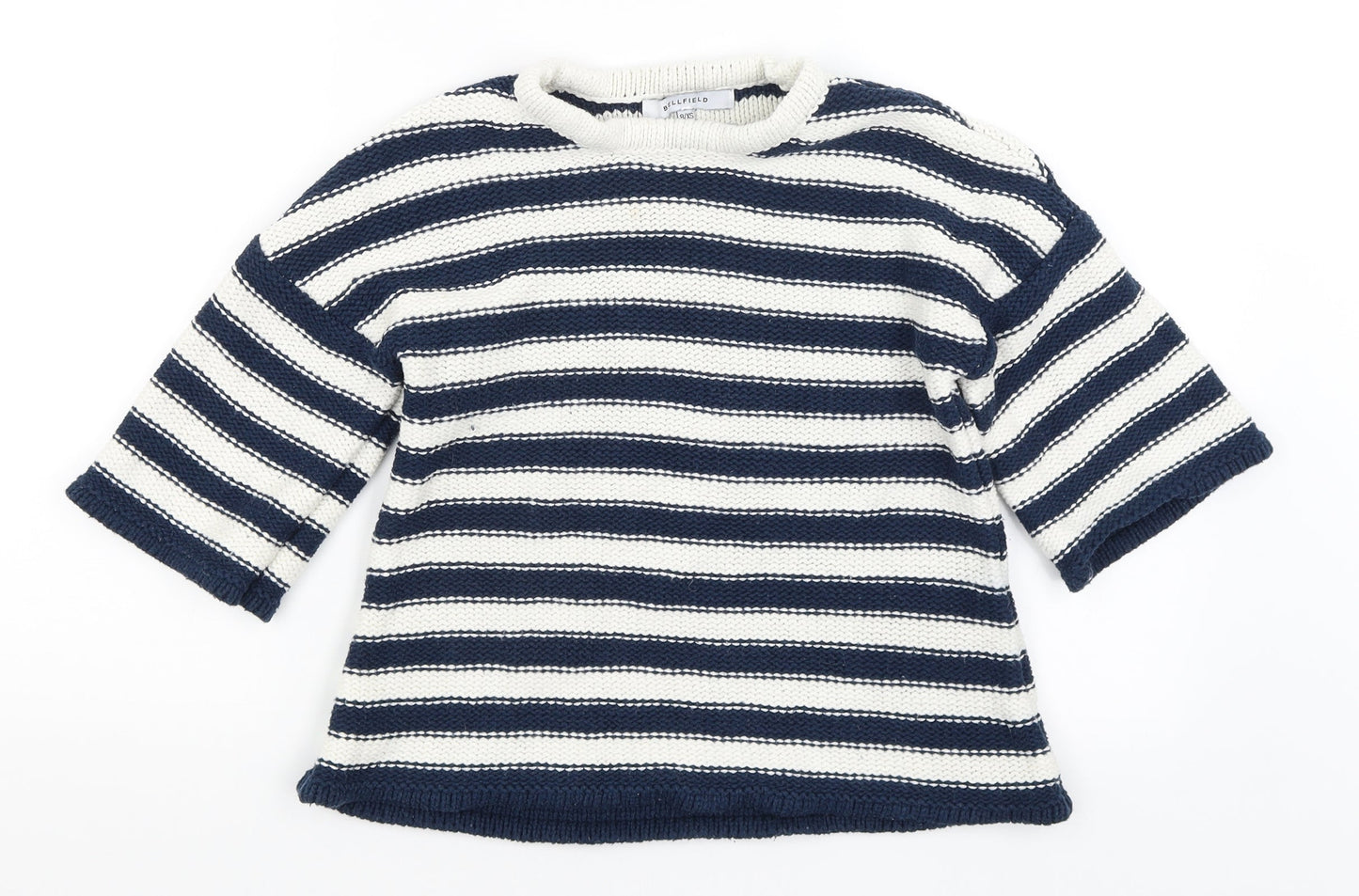 Bellfield Womens Blue Striped  Pullover Jumper Size 8