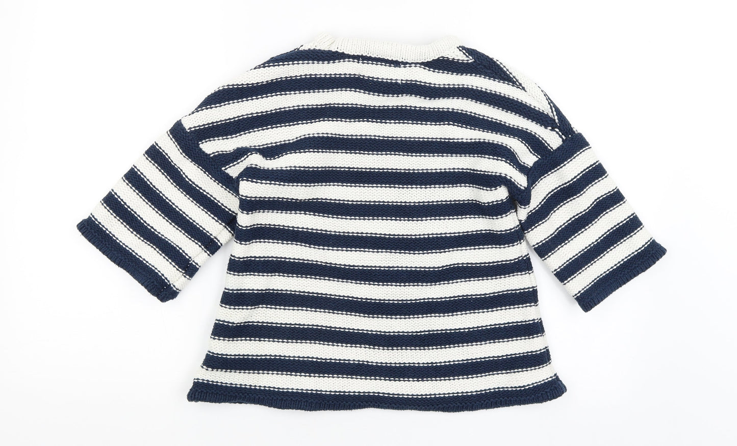 Bellfield Womens Blue Striped  Pullover Jumper Size 8