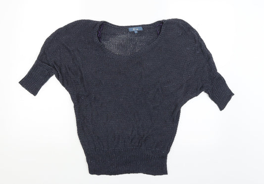 E-vie Womens Blue   Pullover Jumper Size S