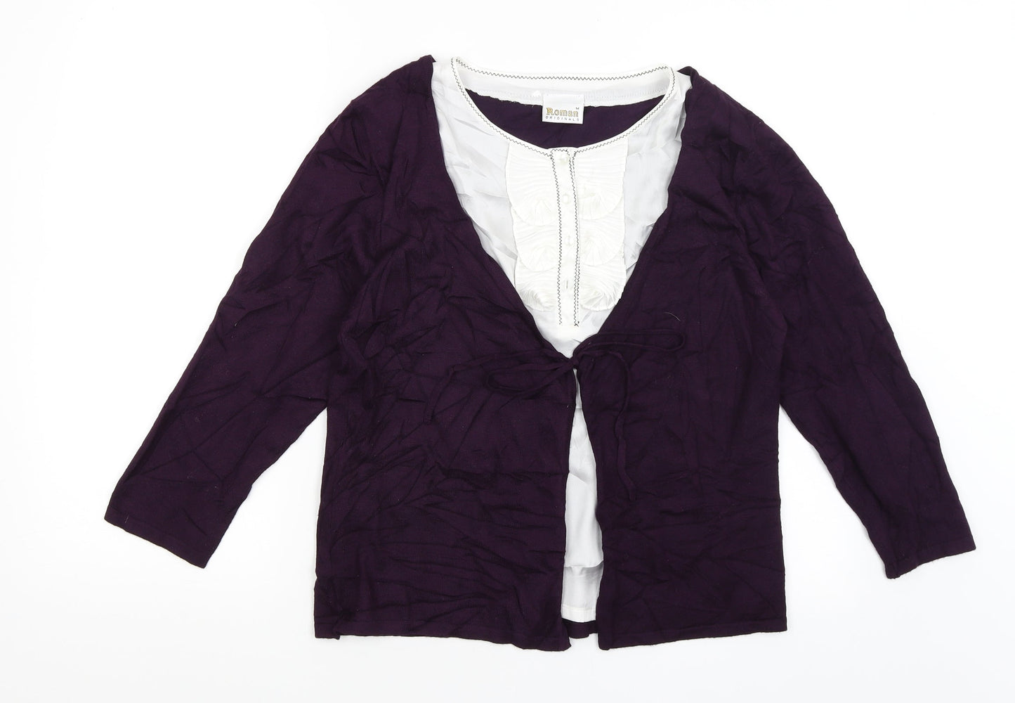 Roman Womens Purple   Cape Jumper Size M