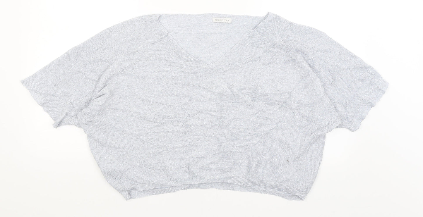 Preworn Womens Blue   Cropped T-Shirt Size L