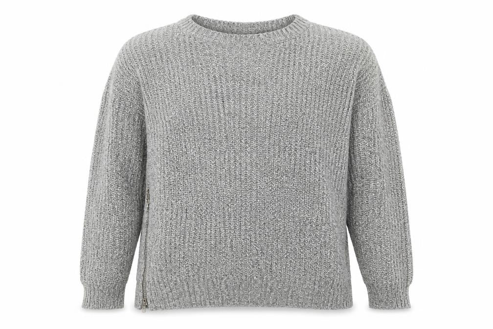 Front view of Papaya men’s grey jumper, size L