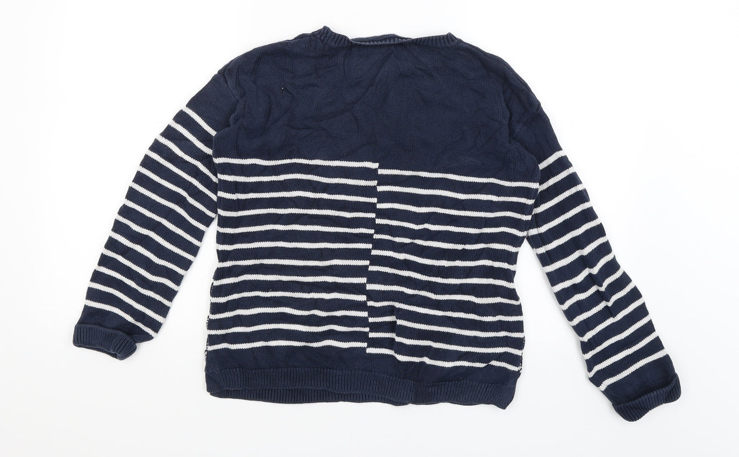 NEXT Womens Blue Striped  Pullover Jumper Size 10