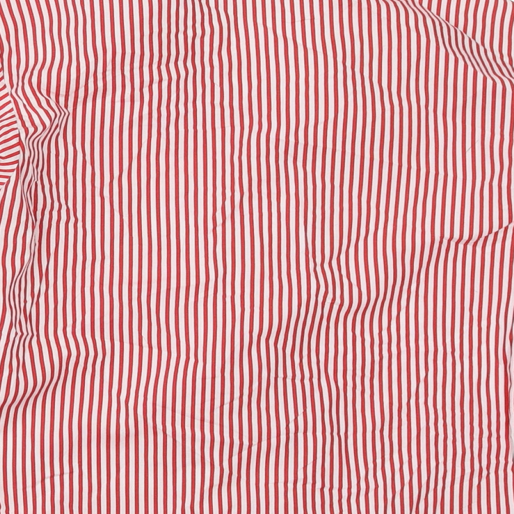 Denby Dale Boys Red Striped  Basic Button-Up Size 13 Years