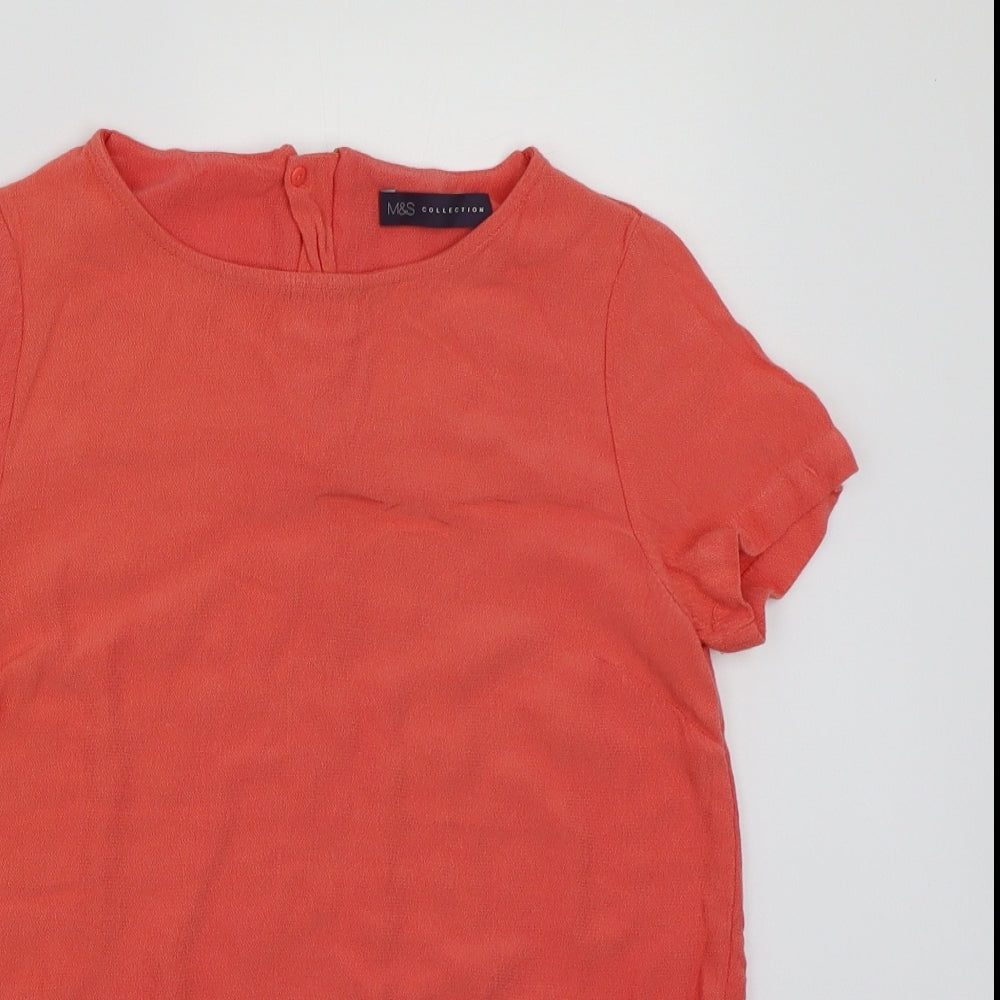 Marks and Spencer Womens Red   Basic T-Shirt Size 8