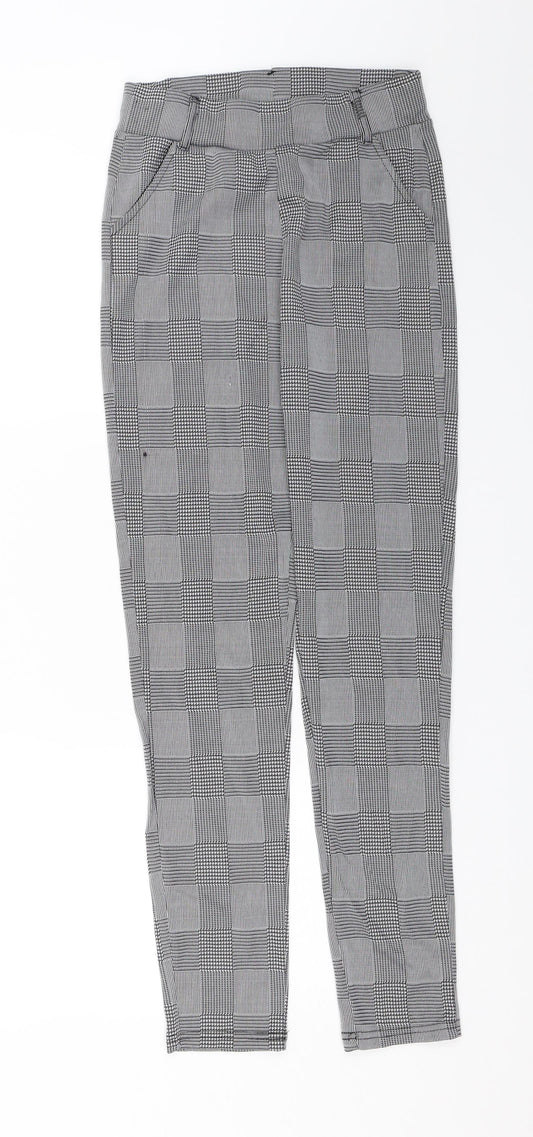 Preworn Womens Grey Check  Capri Trousers Size S L26 in