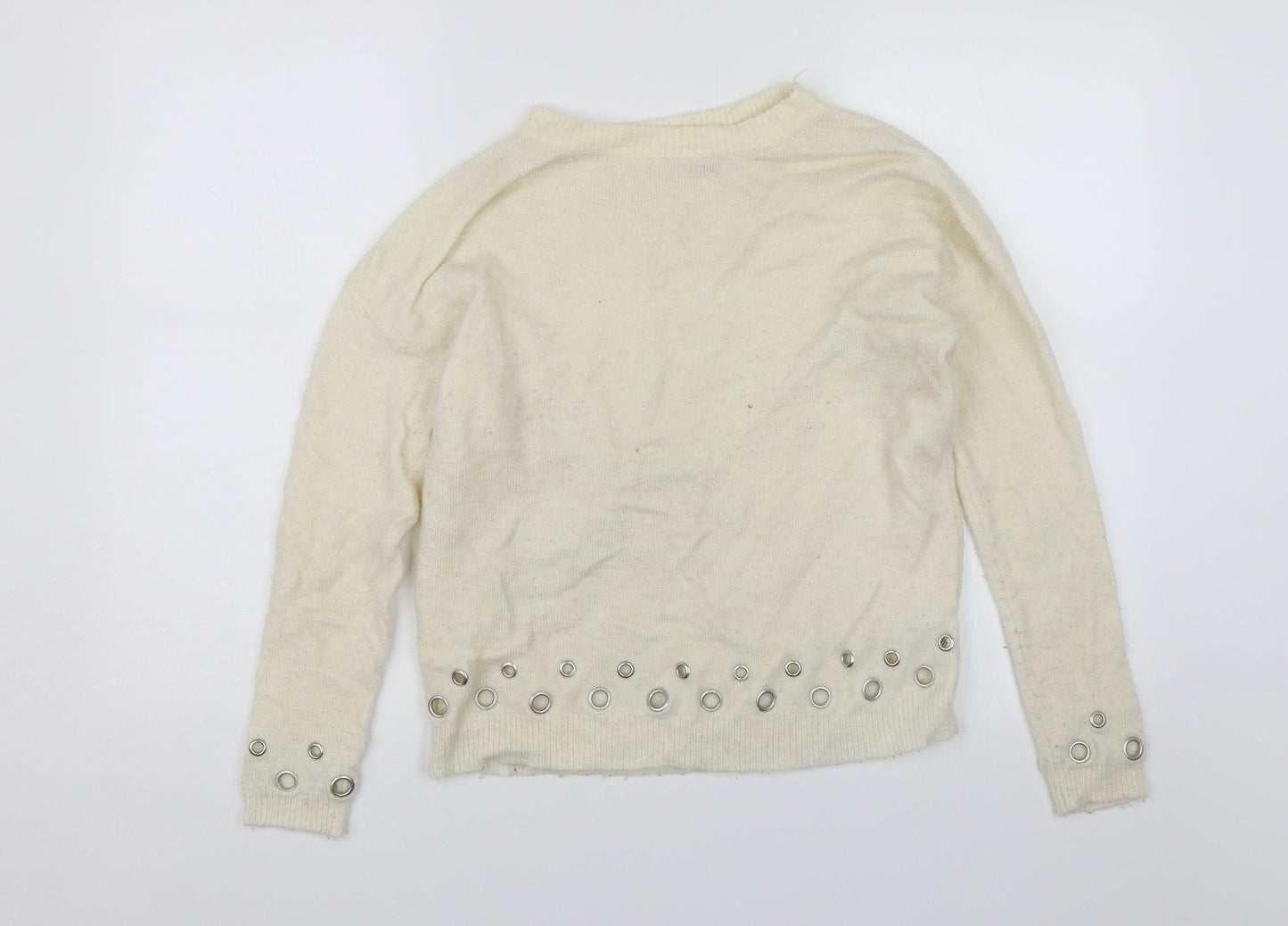 Miss Selfridge Womens White   Pullover Jumper Size 10