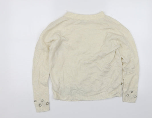 Miss Selfridge Womens White   Pullover Jumper Size 10