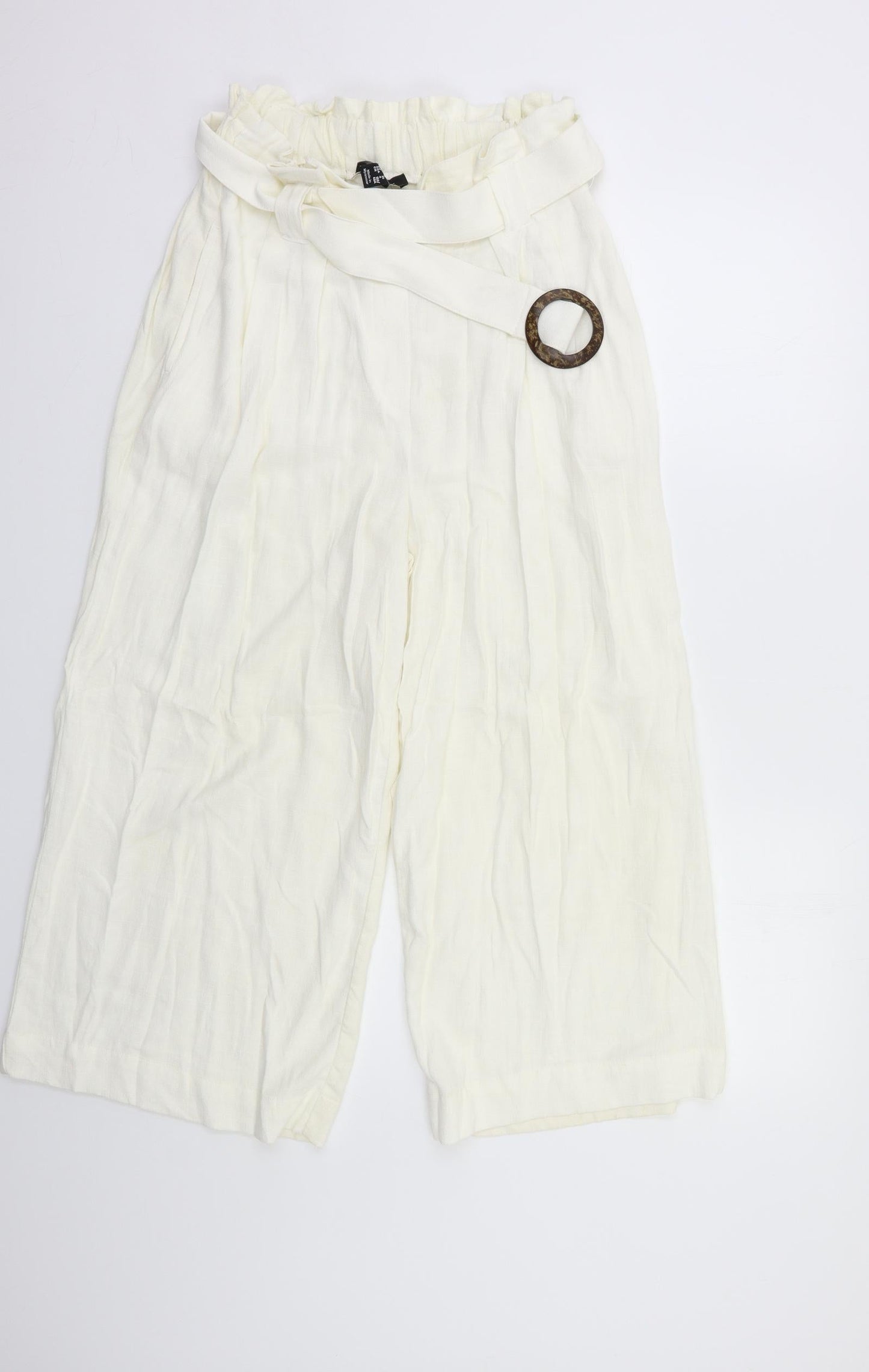 New Look Womens White   Flared Jeans Size 8 L24 in