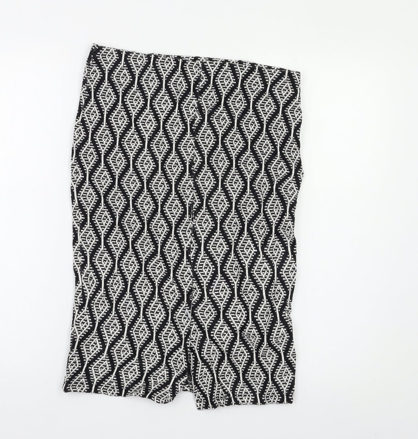 Zara Womens Black Geometric  Straight & Pencil Set Size M