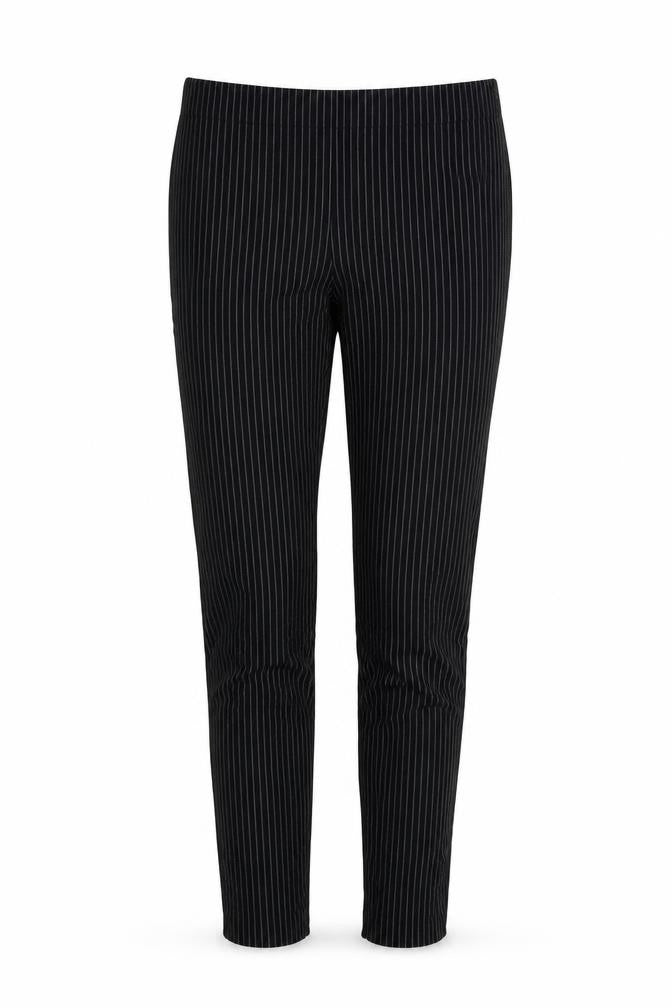 MNG Womens Black Striped  Dress Pants Trousers Size 8 L26 in