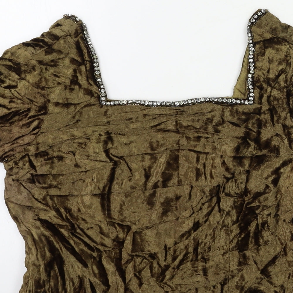 Preworn Womens Beige   Basic Blouse Size M