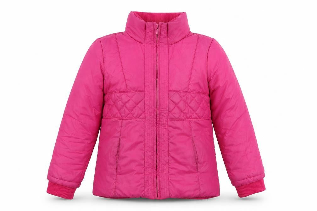 Front view of Ajile Ath Dept girls’ pink jacket, size L