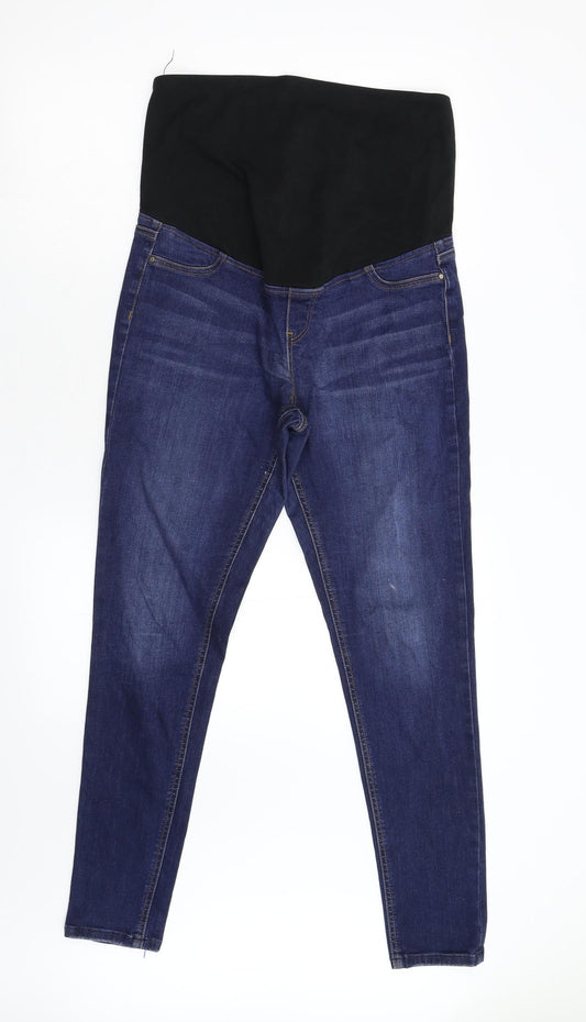 F&F Womens Blue  Denim Skinny Jeans Size 12 L29 in