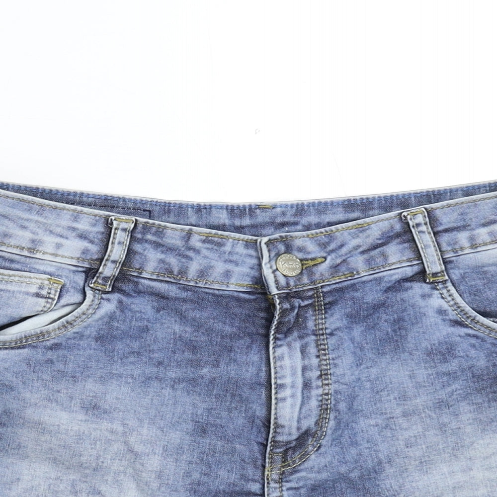 1990 Womens Blue  Denim Utility Shorts Size 34