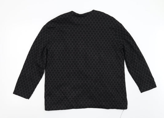 H&M Womens Black Polka Dot  Jacket Blazer Size 12
