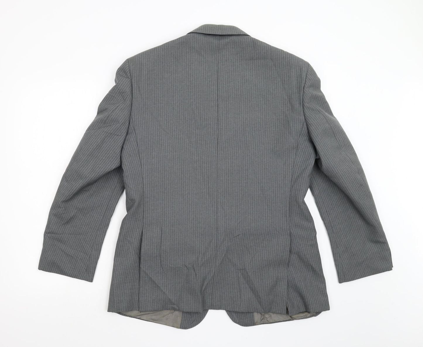 James Barry Mens Grey Striped  Jacket Suit Jacket Size 40