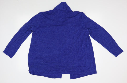 Afibel Womens Blue   Cardigan Jumper Size 16  - shirt insert